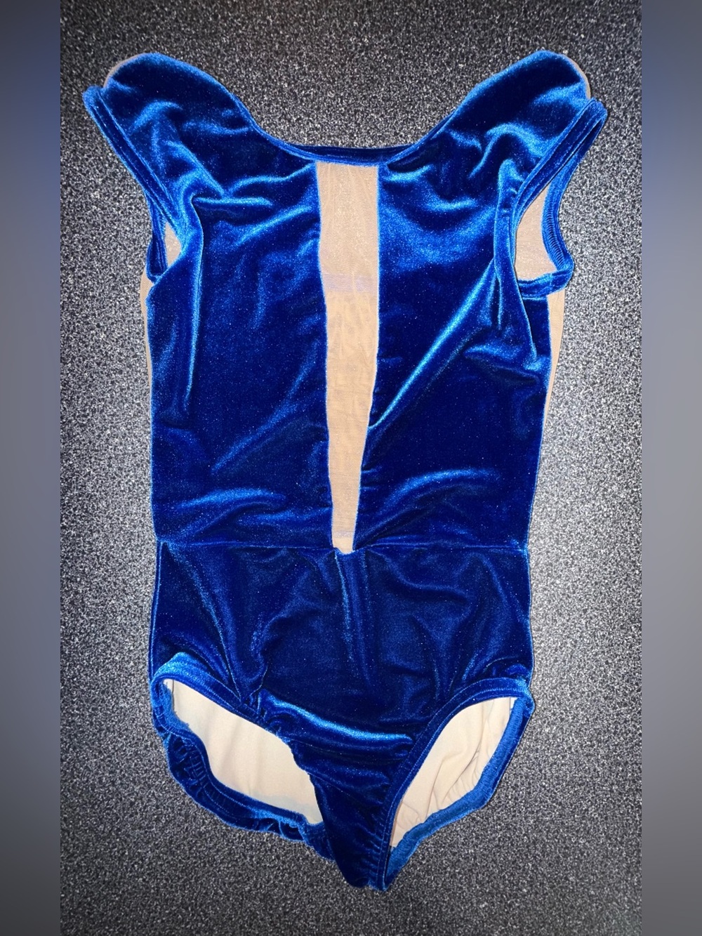 BP Designs Dance Leotard Royal Blue Velvet Size Child Large